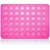 Belmalia Molde Macarons de Silicona para Macarons Perfectos | Capa Antiadherente | Fucsia